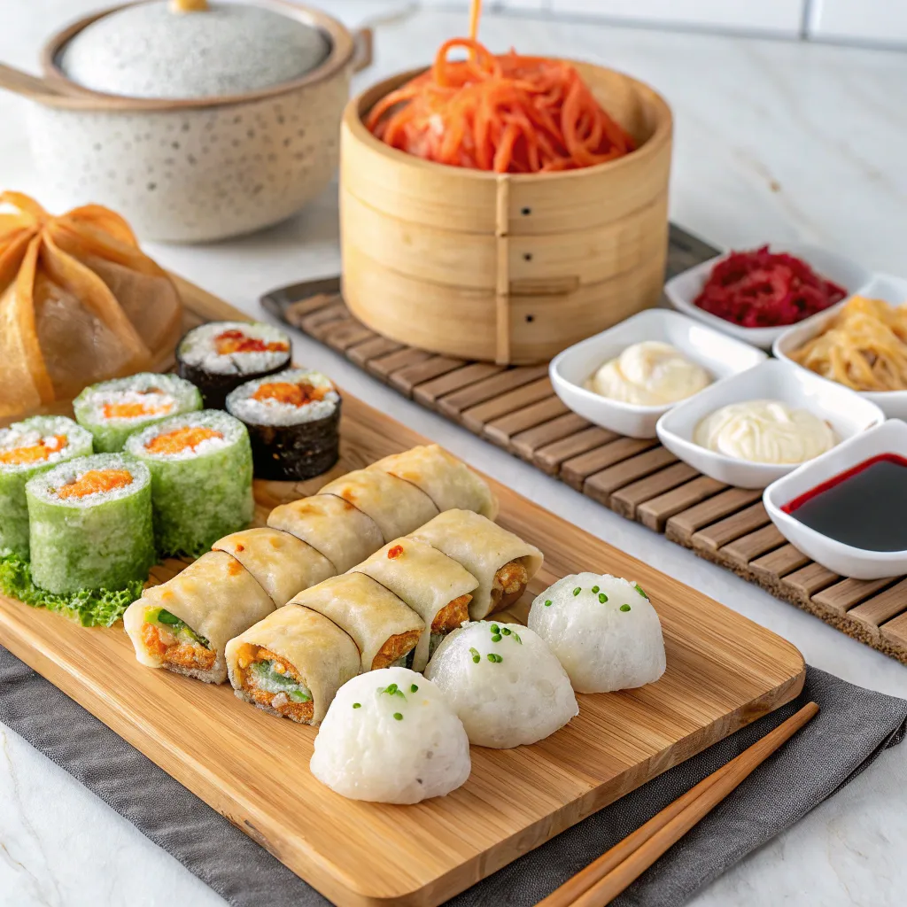 Variety of Asian food